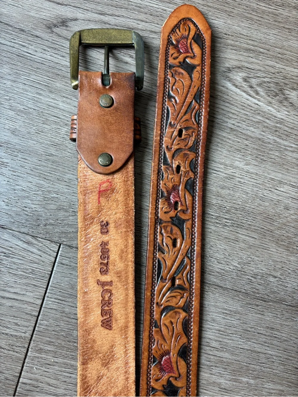 J. Crew hand tooled